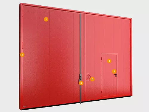 Конструкция Автоматические противопожарные распашные ворота DoorHan 2200х2200мм